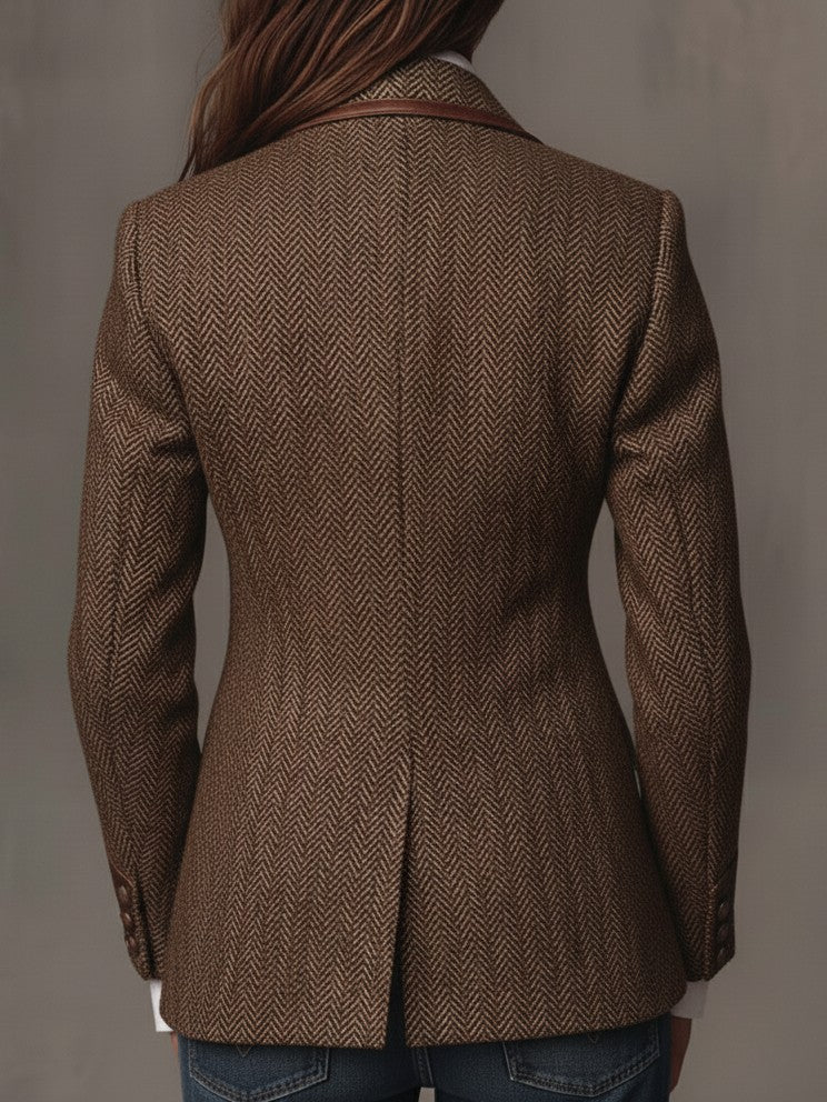 Dorothea Paisley Lapel Blazer, back view