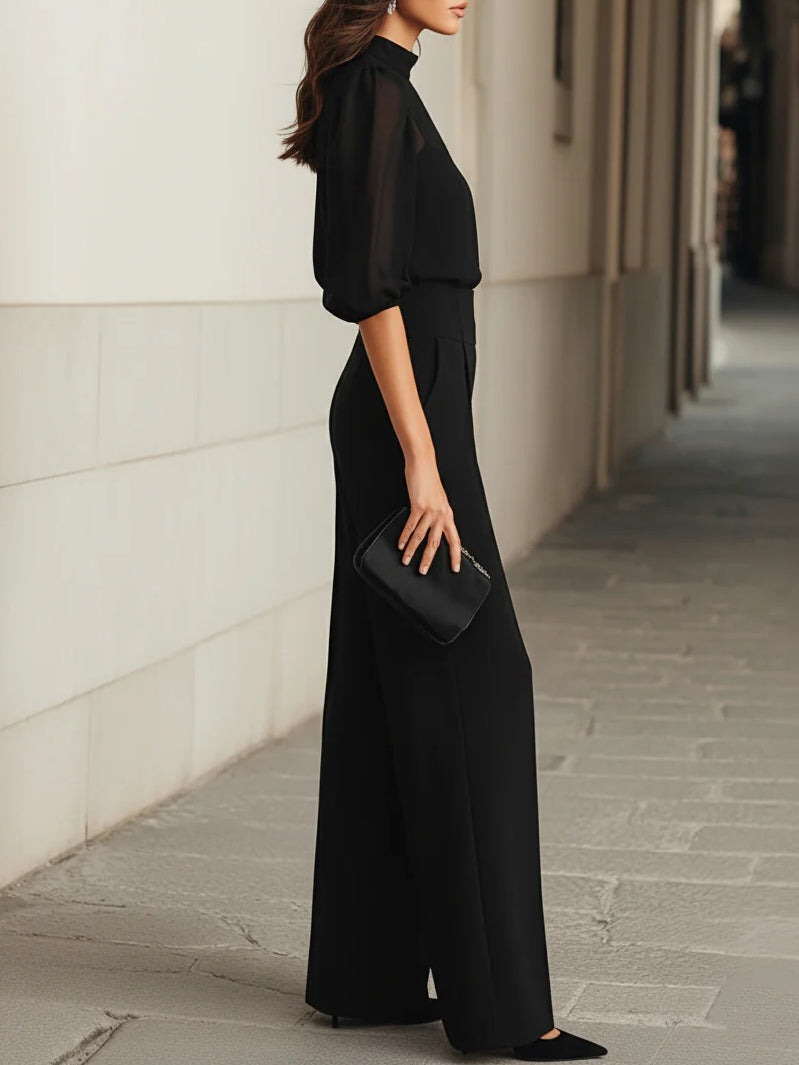 Honor Chiffon Blouse Pants Set, front view