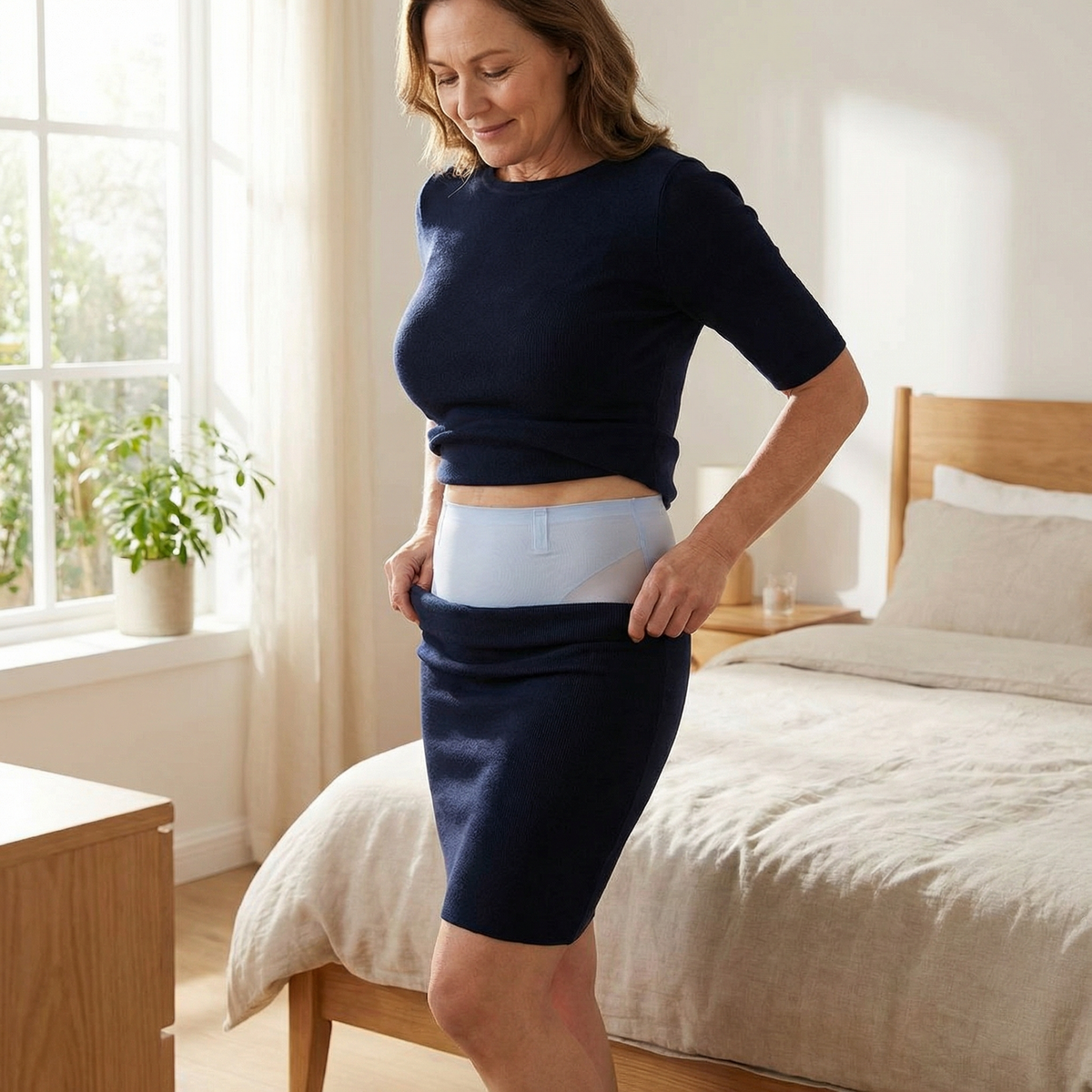 Sabine High-Waist Shaping Shorts, styled look