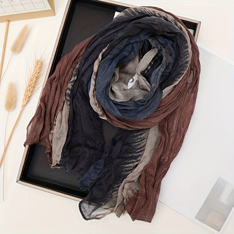Blythe Pleated Gradient Scarf in Navy, product photo