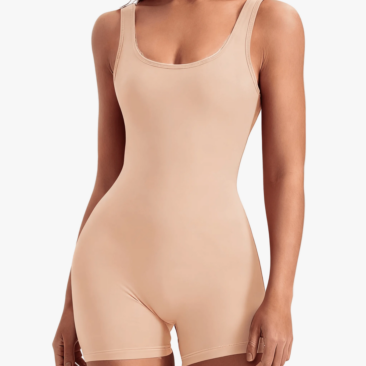 Calla Seamless Shaping Bodysuit in Nude, front view