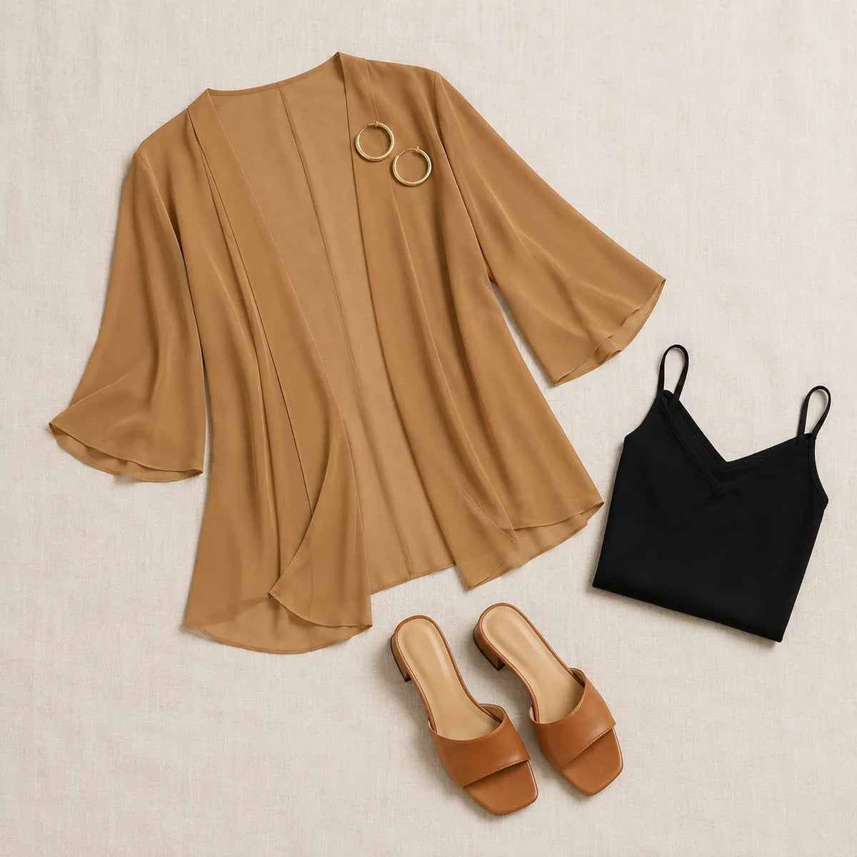 Esme Chiffon Open Cardigan, product photo