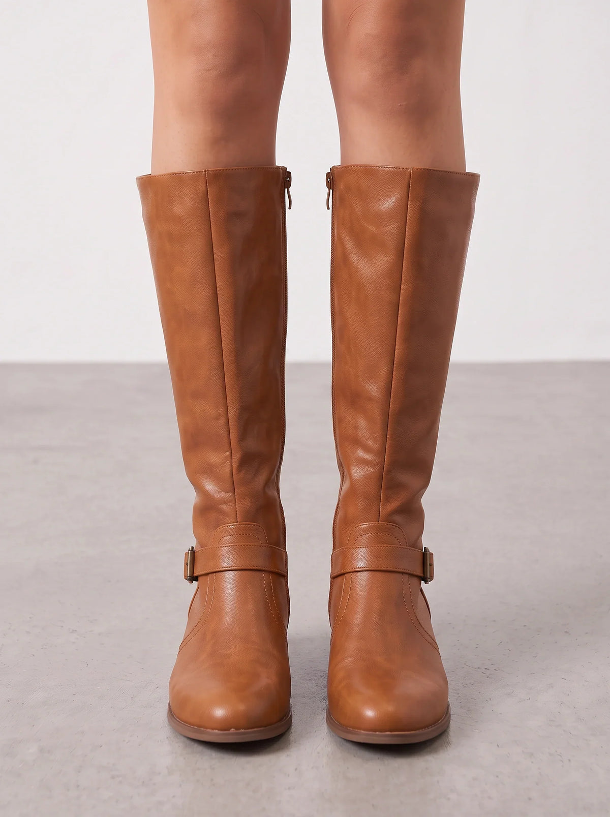 Kiera Buckle Riding Boots, front view 2