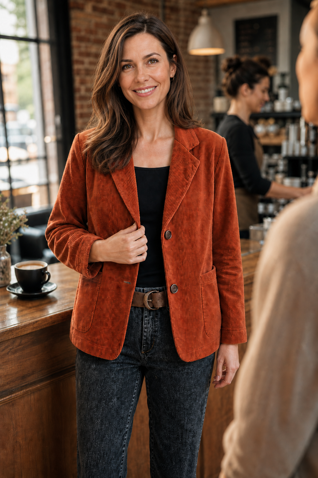 Maren Corduroy Blazer, styled look