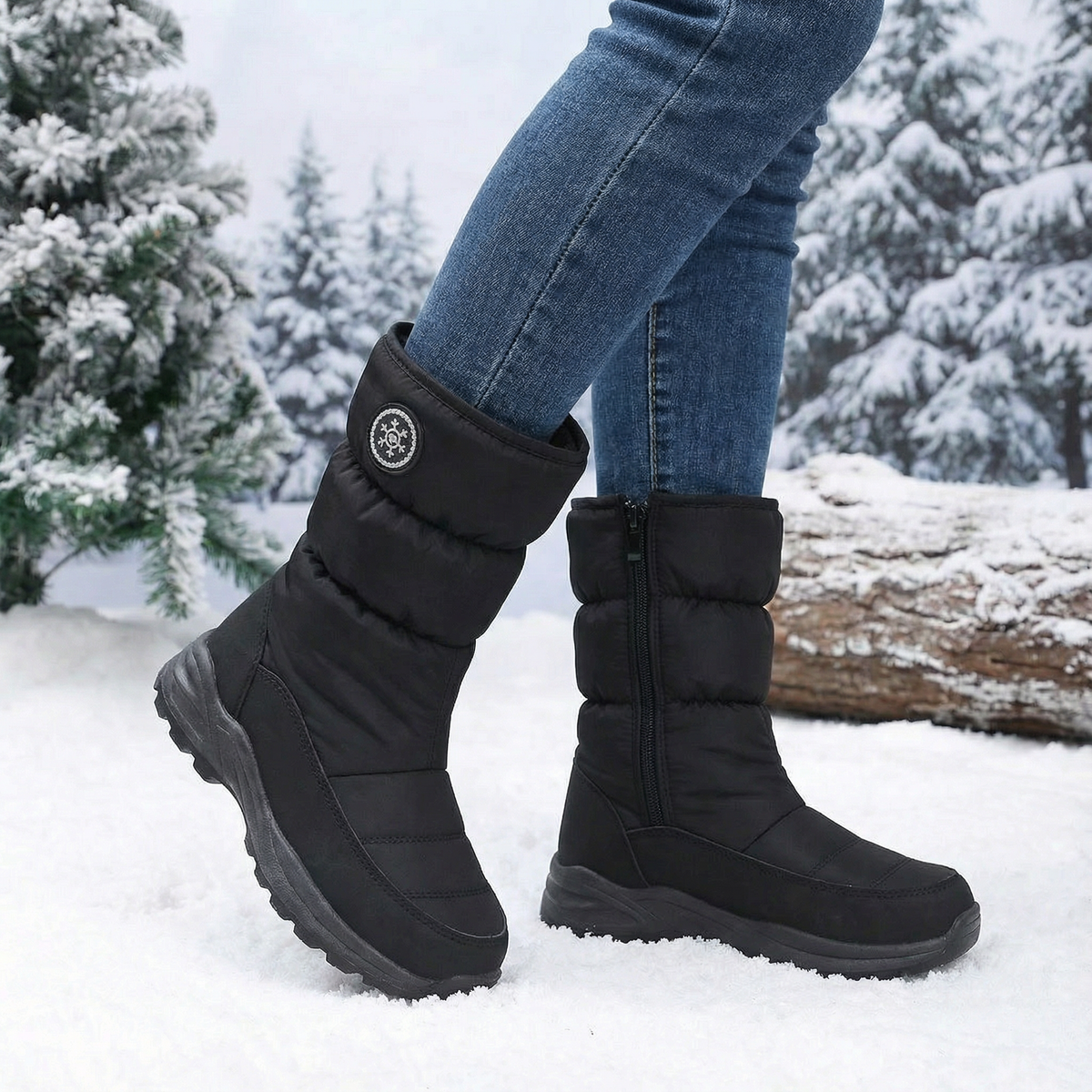 Odalys Waterproof Winter Boots, styled look