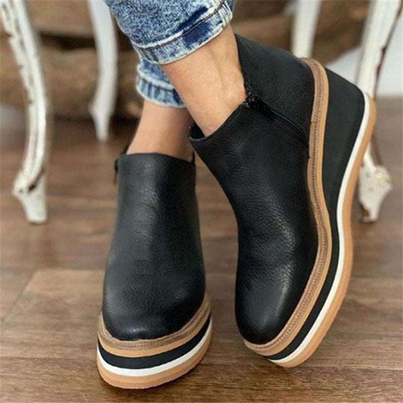 Petra Waterproof Ankle Boots in Black, front view