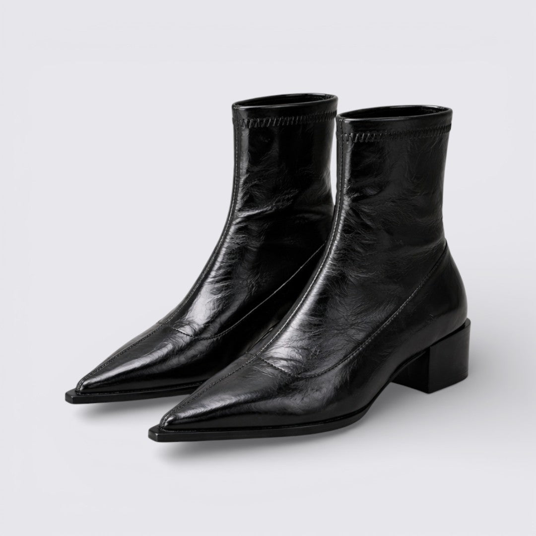 Ursula Metallic Ankle Boots in Black, product photo