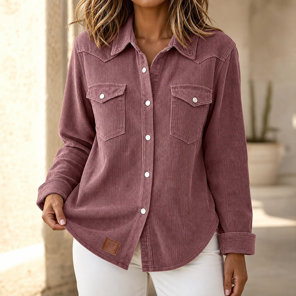 Winona Corduroy Shirt Jacket, front view